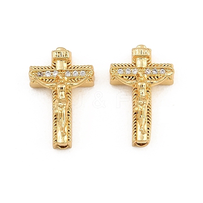 Easter Brass Micro Pave Clear Cubic Zirconia Pendants CU-CBADC6C-10G-03-1