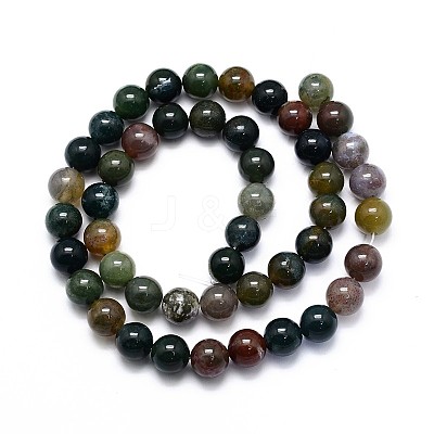 Natural Indian Agate Round Beads Strands G-G735-01-4mm-1