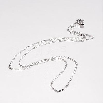 Non-Tarnish 304 Stainless Steel Necklace MAK-K062-11B-P-1