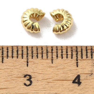 Brass Crimp Beads Covers FIND-Z039-13B-G-1