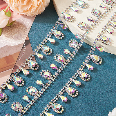 1 Yard Iron Rhinestone Strass Chains FIND-PJ0001-44B-1