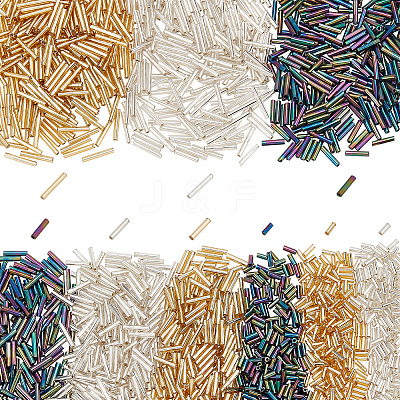 2061Pcs 9 Styles Glass Bugle Beads SEED-PH0002-06-1