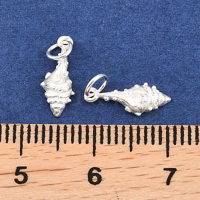 925 Sterling Silver Shell Shape Charms STER-I023-01S-02-1