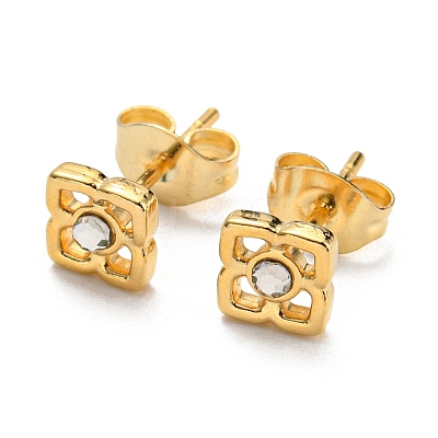 PVD Vacuum Plating 304 Stainless Steel Stud Earrings STAS-D087-14G-1