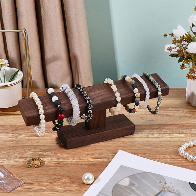 T Bar Wooden Watch Organizer Display Stands ODIS-WH0099-209B-1