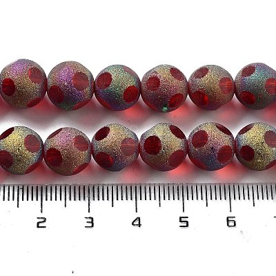 Electroplate Glass Beads Strands EGLA-P057-02A-01-1
