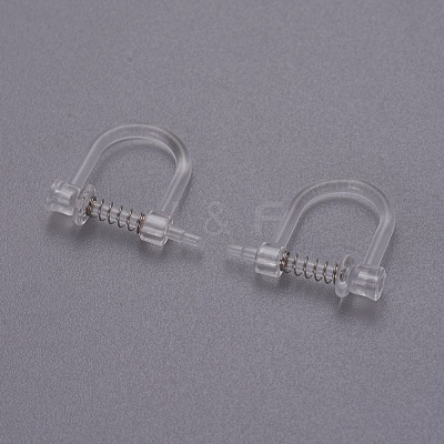Plastic Clip-on Earring Findings KK-F785-05P-1