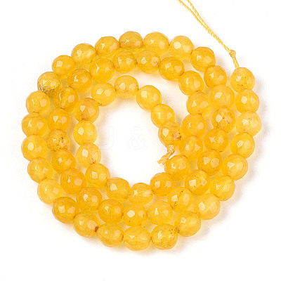 Dyed Natural White Jade Beads Strands G-T139-6mm-60-07-1