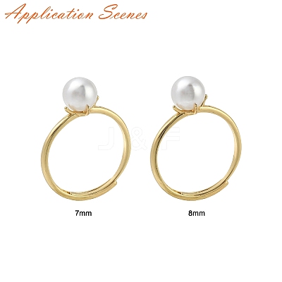 Flat Round Brass Adjustable Ring Settings LS-KK-G527-01B-G-1