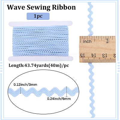 40M Polyester Wavy Fringe Trim Ribbon OCOR-GF0004-39R-1