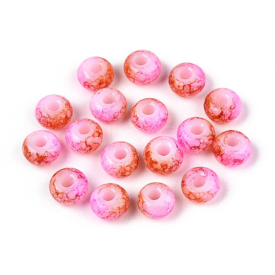 3/0 Baking Paint Glass Beads GLAA-G118-02B-1