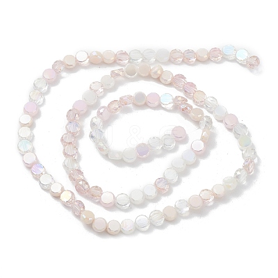 Gradient Color Electroplate Glass Bead Strands X1-GLAA-E042-03E-1