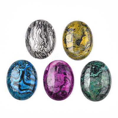 Natural Ripple Jasper Cabochons G-C028-04A-1
