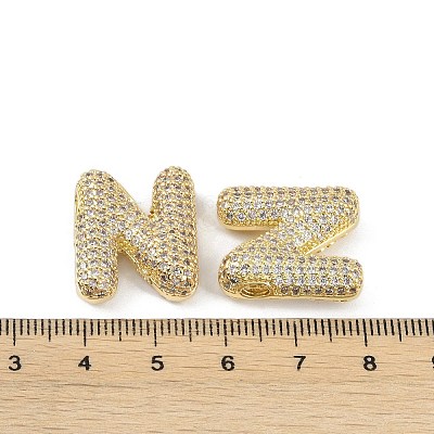 Brass Micro Pave Clear Cubic Zirconia Pendants KK-Z041-01G-N-1