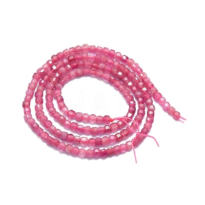 Natural Pink Tourmaline Beads Strands G-P457-B01-02B-1