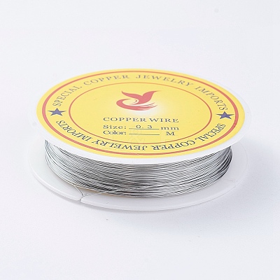 Round Copper Jewelry Wire X-CWIR-S002-0.3mm-01-1