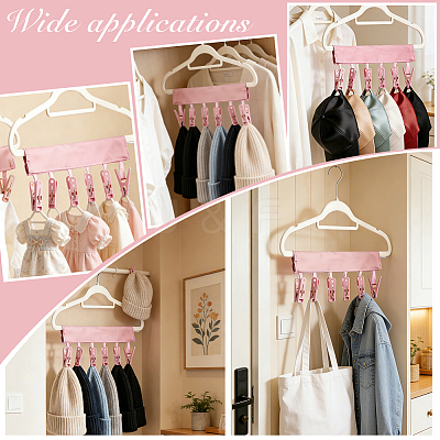 Fabric Hanging Clothes Peg Organizer AJEW-WH0455-394C-1
