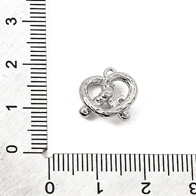 Brass Micro Pave Clear Cubic Zirconia Charms CU-CBA3D76-06P-1