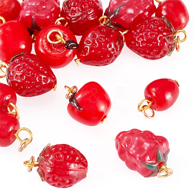 16Pcs Handmade Lampwork Pendants PALLOY-TAC0207-1