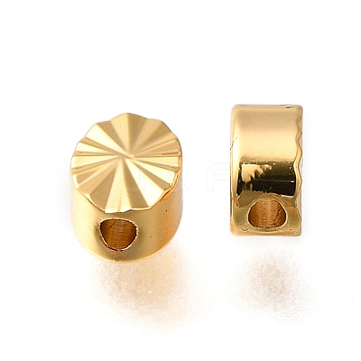 Brass Textured Beads KK-Z092-01G-G-1