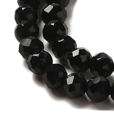 Natural Black Onyx Beads Strands X-G-K020-3mm-30-1