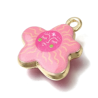 Printed Brass Pendants KK-CBAE379-02G-E-1