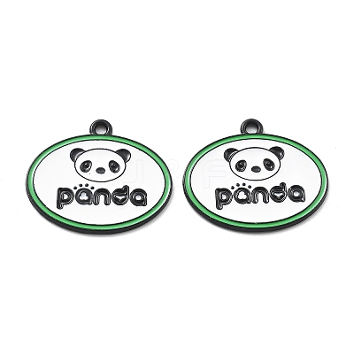 Panda Theme Alloy Enamel Pendants ENAM-F150-06-1