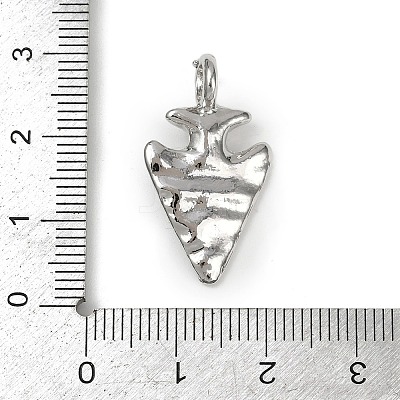 Textured Brass Pendants KK-M322-18P-1