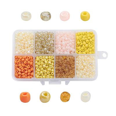 1 Box 6/0 Glass Seed Beads Round Loose Spacer Beads SEED-X0050-4mm-11-1