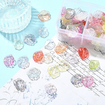 Autumn Theme Transparent Acrylic Pendants TACR-YW0003-50-1