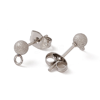 Non-Tarnish 304 Stainless Steel Stud Earring Findings STAS-E179-05B-P-1