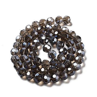 Electroplate Transparent Glass Beads Strands EGLA-A035-T8mm-A16-1