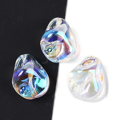UV Plating Transprent Acrylic Beads OACR-S145-14-1