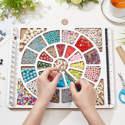 Wooden Bead Design Boards WOOD-WH0042-26D-1