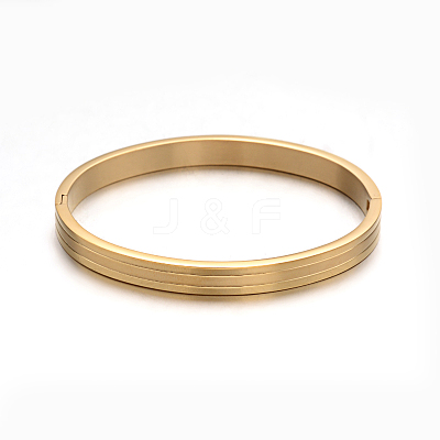 Ion Plating(IP) Trendy 304 Stainless Steel Bangles BJEW-L552-23E-8mm-1