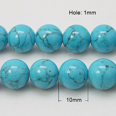 Synthetic Turquoise Beads Strands LS-TURQ-H038-10mm-XXS09-1