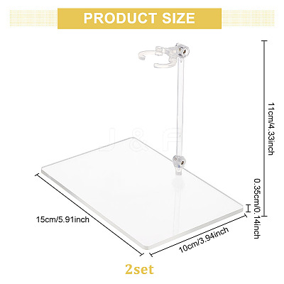 Plastic Model Assembled Action Figure Display Holders ODIS-WH0038-09-1
