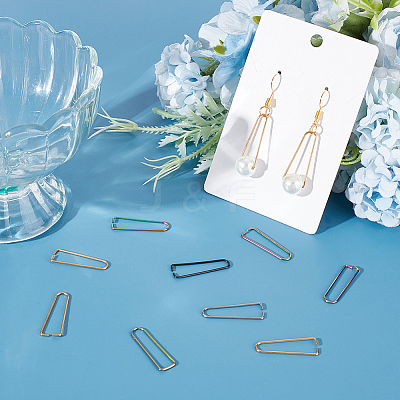 40Pcs 4 Colors Ion Plating(IP) 304 Stainless Steel Triangle Rings STAS-UN0046-70-1