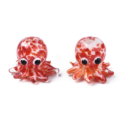 Handmade Bumpy Lampwork Beads Strands LAMP-N021-37C-1