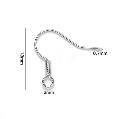 Tarnish Resistant 304 Stainless Steel Earring Hooks STAS-S111-002-1