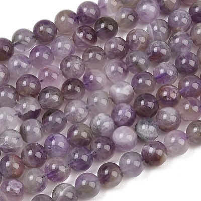 Natural Amethyst Beads Strands G-M445-8MM-01C-1