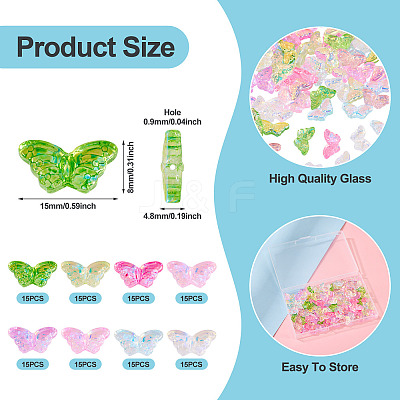 120Pcs 8 Colors Transparency Electroplate Glass Beads GLAA-TA0003-54-1