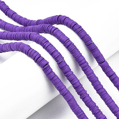 Handmade Polymer Clay Beads Strands CLAY-R089-6mm-013-1