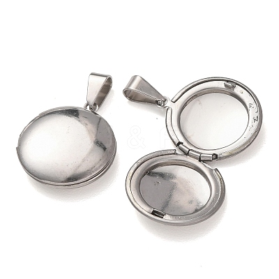 316 Stainless Steel Locket Pendants STAS-K321-11B-P-1