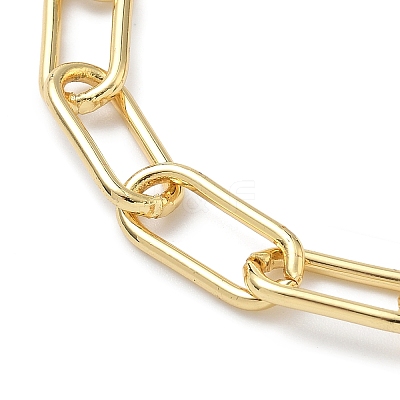 Brass Paperclip Chain Bracelets BJEW-C138-01G-1