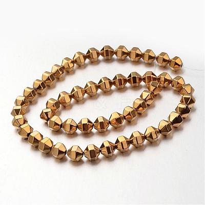 Electroplate Non-magnetic Synthetic Hematite Bead Strands G-F300-29B-03-1