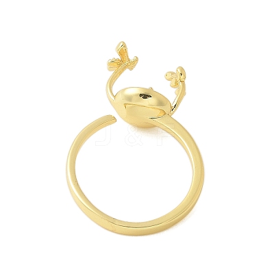 Brass Cuff Ring Settings KK-K297-15G-1