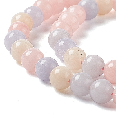 Natural White Jade Imitation Morganite Beads Strands G-I334-04A-1
