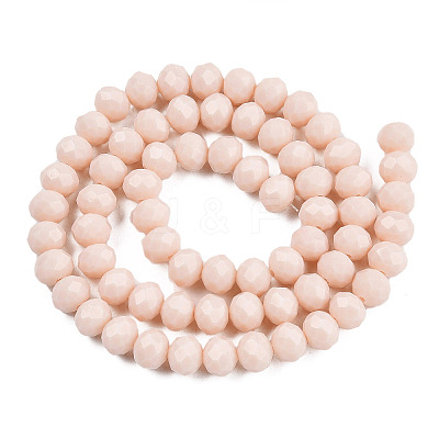 Opaque Solid Color Glass Beads Strands EGLA-A034-P10mm-D17-1