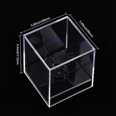 Square Transparent Acrylic Baseball Display Case CON-WH0092-19-1